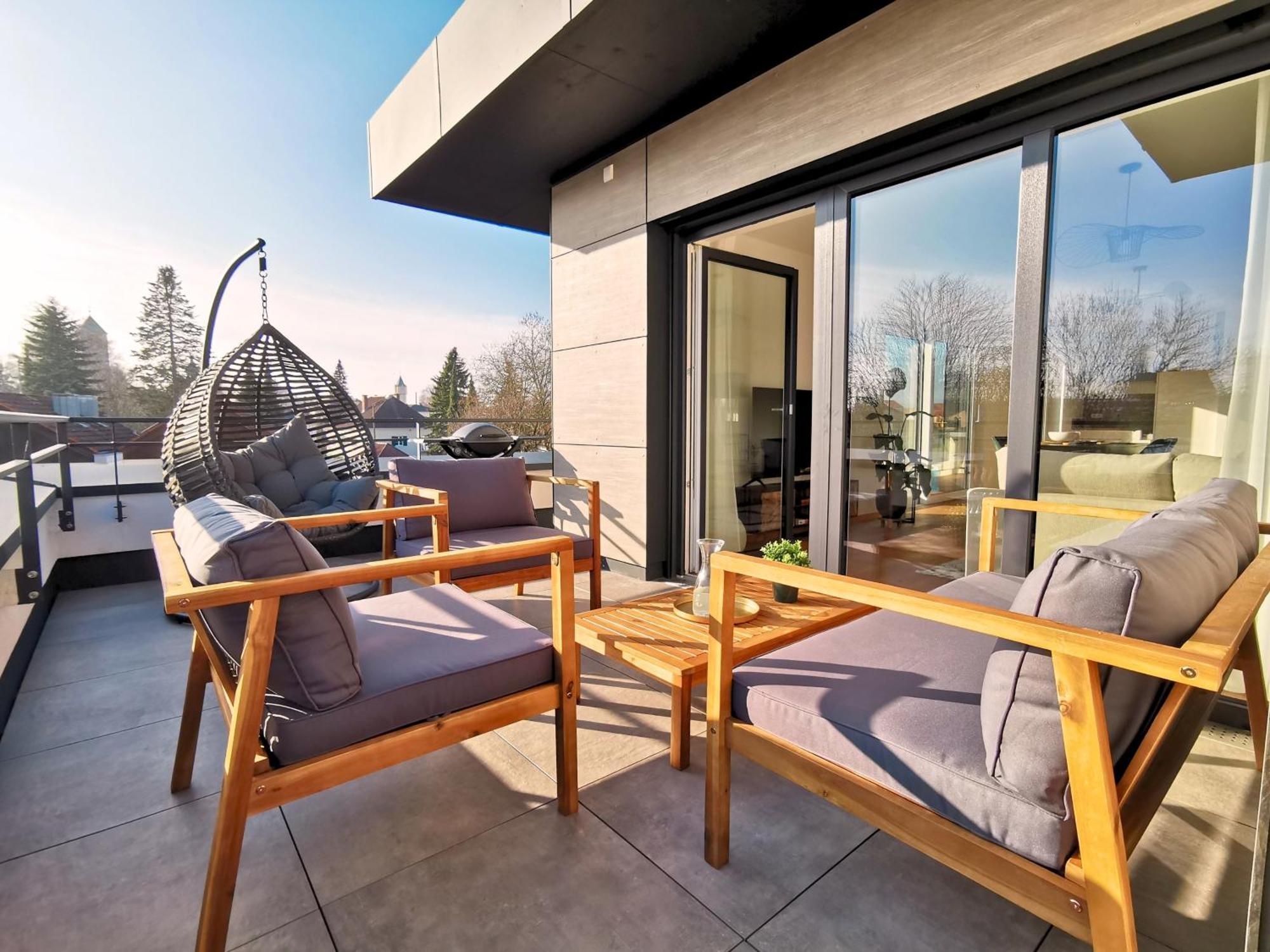 Fynbos Penthouse Deluxe, Balkon, Parkplatz Straubing Exterior foto